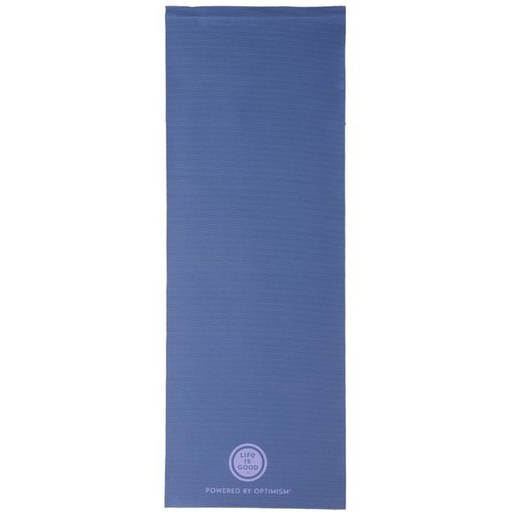 Life Is Good Yoga mat/ Reversible blue durable lightweight unique latex-free - Picture 2 of 12